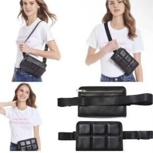 Amanda Uprichard Black Quilted Crossbody Bag